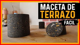 como hacer macetas de terrazo para vender ¡Tutorial completo paso a paso [upl. by Clementis688]