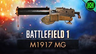 Battlefield 1 M1917 MG Review Weapon Guide  New BF1 DLC Guns  PS4 Gameplay [upl. by Assilak378]