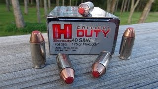 40 Hornady CRITICAL DUTY Ammo Review amp Gel Test [upl. by Vandyke255]