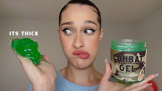 TRYING A TIKTOK VIRAL HAIR GEL  COMBAT GEL [upl. by Kachine]