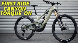 First Ride Canyon Torque ON Enduro EBike  Mountain Bike Action [upl. by Retsof]