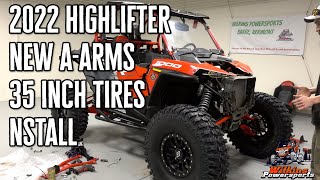 2022 Polaris RZR XP 1000 Highlifter Gets New Super ATV AArms and 35 Inch Tires [upl. by Gottwald]