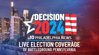 Decision 2024 Live Election Night coverage from battleground Pennsylvania  NBC10 Philadelphia [upl. by Streeto]