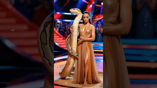 Girl dancing with Desert kingsnake AGT fusion live agt shorts [upl. by Rubel]