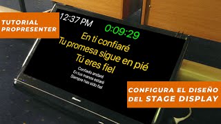 Como Configurar en ProPresenter el diseño del Stage Display  Tutorial [upl. by Tacye]