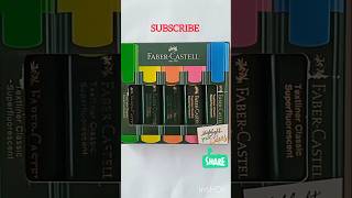 Faber Castell HighlightershortsstationeryfabercastellstudentStationery2024 [upl. by Hagile109]