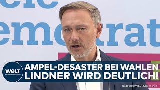 LANDTAGSWAHLEN Desaster in Thüringen und Sachsen FDPChef Christian Lindner äußert sich zur Ampel [upl. by Thomasina241]