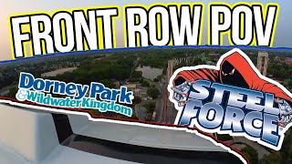 Dorney Parks TALLEST amp FASTEST Coaster  STEEL FORCE  FRONT ROW POV  Noncopyright  4K [upl. by Neumark484]