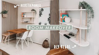 Room Makeover mit Trend Holzwand  DIY Designer Regal bauen  EASY ALEX [upl. by Garey263]