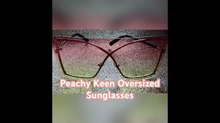 Our Stunning Peachy Keen Oversized Sunglasses are Back 🕶️ prettywithatwistcom boutiqueshopping [upl. by Nahpets]