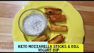 Keto Mozzarella Sticks with Dill Yogurt Dip [upl. by Cecil234]