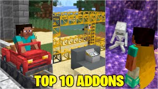 TOP 10 Addons Para Minecraft Bedrock MCPE [upl. by Eibba]