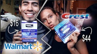 TEETH WHITENING  CREST VS WALMART [upl. by Eerhs]