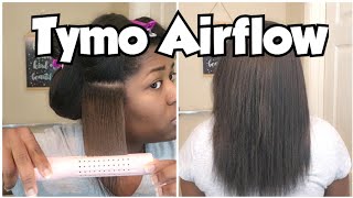 Tymo Airflow 2in1 Curler and Straightener review 2 straightening [upl. by Arlynne]