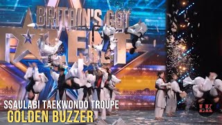 Korean Taekwondo Troupe Ssaulabi GOLDEN BUZZER  Britain’s Got Talent [upl. by Enerol]