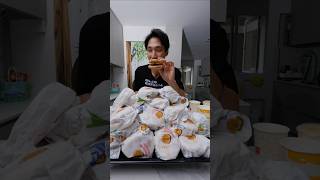 40 McGriddles Challenge These things are hella dense 🫠 foodchallenge [upl. by Elleivap]