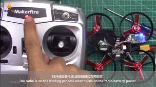 Makerfire Armor 90 Micro FPV Indoor Racing Drone  How to change and bind the receiver [upl. by Nyltac]