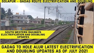 LATEST ELECTRIFICATION AND DOUBLING UPDATES FROM GADAG TO HOLE ALUR IN SWR  PUSHKAR KHAMITKAR [upl. by Adlen]