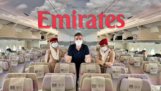 Emirates A380 INCREDIBLE Economy Class  Full Flight Review [upl. by Tterrej]