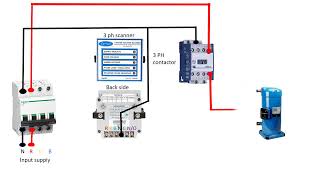 3ph scanner connection diagram  3ph motor connection diagram  3ph compressor wiring 3ph contactor [upl. by Aihtniroc]