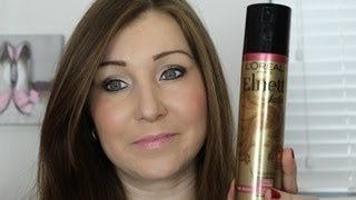 Anti Static Hairspray  LOreal Elnett So Sleek Review [upl. by Erdeid]