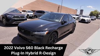 2022 Volvo S60 Recharge Black Plug In Hybrid R Design [upl. by Suiram]