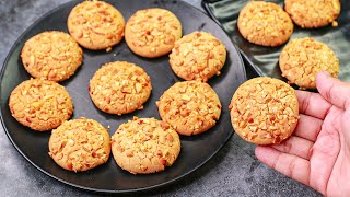 3 Ingredients Peanut Cookies Recipe  Eggless amp Without Oven  Yummy [upl. by Ettelocin]