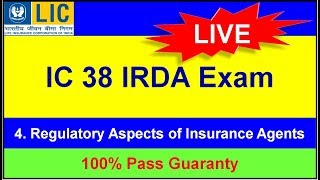 IC 38 IRDA AGENT EXAM NEW 2024  IC38 MOCK TEST ▶️4  LIC REGULATORY ASPECTS OF INSURANCE AGENTS [upl. by Onitsuj]