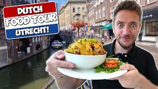 Dutch FOOD TOUR First Time in Utrecht Netherlands So Romantic [upl. by Lladnik639]