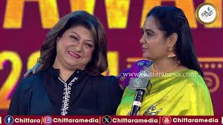 Chittara Star Awards 2024 Best Supporting Actress Shruthi  Chittara  Kaatera  dboss [upl. by Rintoul]