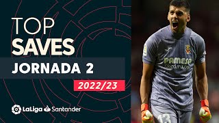 LaLiga TOP 5 Paradas Jornada 2 LaLiga Santander 20222023 [upl. by Lenaj]