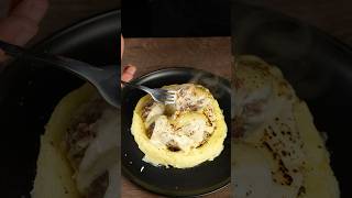 Cheesy Meatballs with Smashed Potatoes shorts shortvideo [upl. by Lerud]