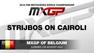 MXGP of Belgium 2014 Kevin Strijbos passes Antonio Cairoli  Motocross [upl. by Jerman]