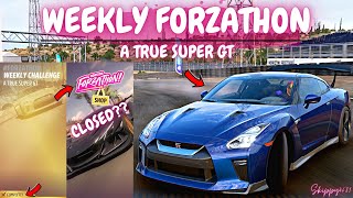 FORZA HORIZON 5How to complete Weekly forzathon challenges A TRUE SUPER GTClosed forzathon shop [upl. by Eitteb]