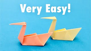 Sticky Note Origami Easy Swan  Postit Origami  Origami Swan Easy Tutorial Step by Step [upl. by Retsehc]