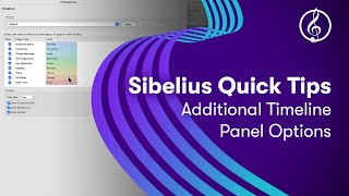 Sibelius Quick Tips Additional Timeline Panel Options [upl. by Dewitt700]