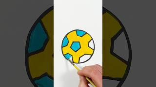 Soccer Ball Drawing and Painting for Kids shortsvideo painting art shorts [upl. by Anuayek635]