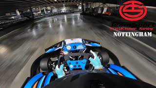 GO KARTING TIMED SESSION Teamsport EKarting Nottingham [upl. by Afnin]