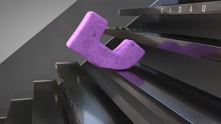 U Pentomino  Softbody Simulation ❤️ C4D4U [upl. by Weisburgh]