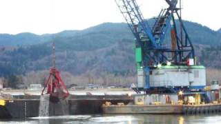 Crane Barge Seahorse Dredging [upl. by Adriell669]