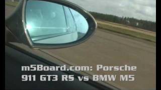 BMW M5 ECU  exhaust vs Porsche 911 GT3RS 997  m5boardcom [upl. by Eilloh969]