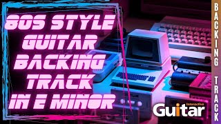 MidTempo 80s Style Guitar Backing Track in E minor [upl. by Sucramat238]