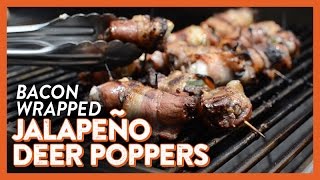 Bacon Wrapped Jalapeno Deer Poppers  Legendary Recipe [upl. by Ttezil]