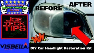 DIY Car Headlight Restoration Kit 3 steps  Visbella  Joetecktips [upl. by Aulea]