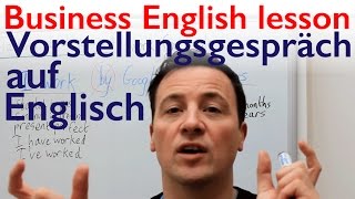 English lesson Vorstellungsgespräch und über sich selbst zu sprechen auf Englisch [upl. by Mercola]