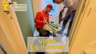 Zelf een Vloer Egaliseren  Bouw Vlog 16 [upl. by Arella]