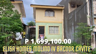 ELISA HOMES MOLINO IV BACOOR CAVITE  MURANG BAHAY  Pagibigforeclosedproperties [upl. by Occir]