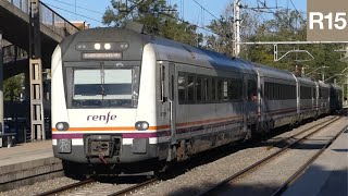 Renfe Regional S448 procedent de R15 Reus amb destinació Barcelona per Platja de Castelldefels [upl. by Artkele]