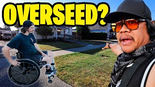 LETS HELP HIM WITH HIS LAWN  NEW PROJECT VISIT 🔥 OVERSEEDING OR FULL RENOVATION [upl. by Curr348]