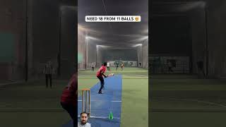 Good run chase 5 overs indoor cricket cricket cricketlover batting shorts indoorcricket [upl. by Letsyrk]